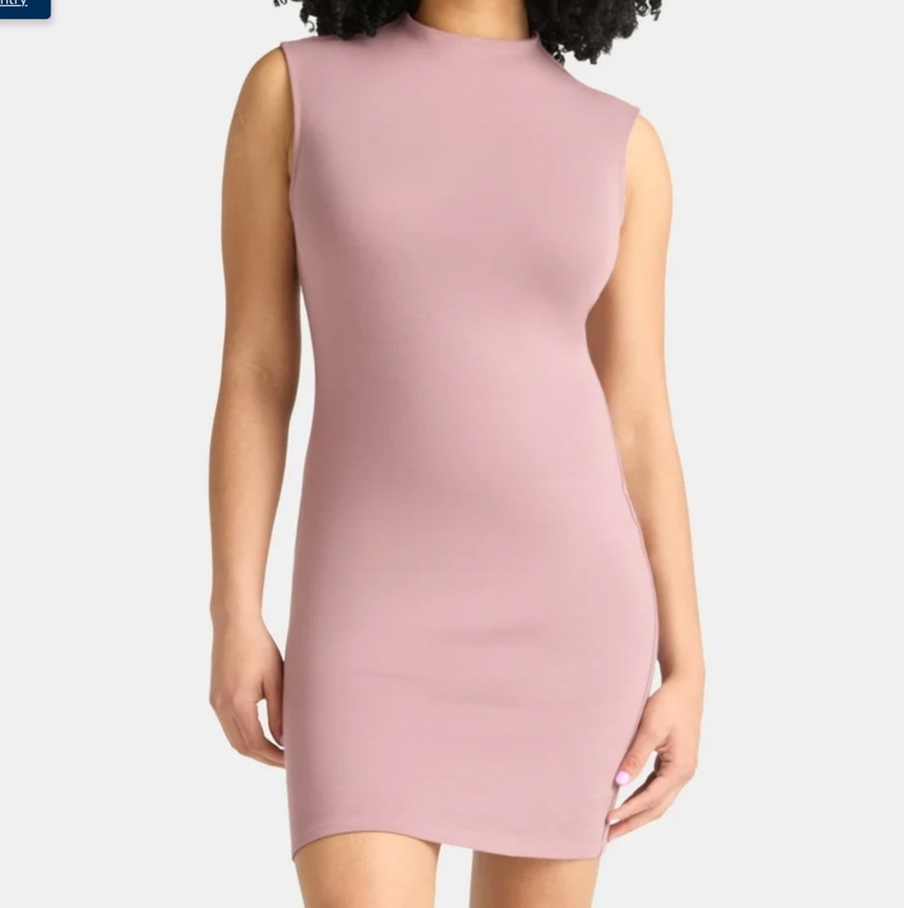 Madden NYC Mauve Jersey High Neck Bodycon Mini Dress Women’s size XL - Picture 9 of 10